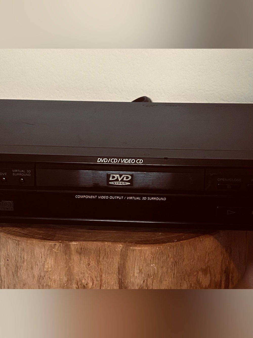 Vintage Sony Black DVD Player with DVD/CD/Video CD Playback
